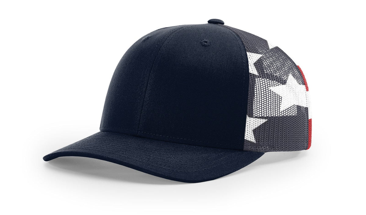 Richardson 112PM Printed Mesh Back Trucker Cap Snapback Hat - Blank - Signature Edition