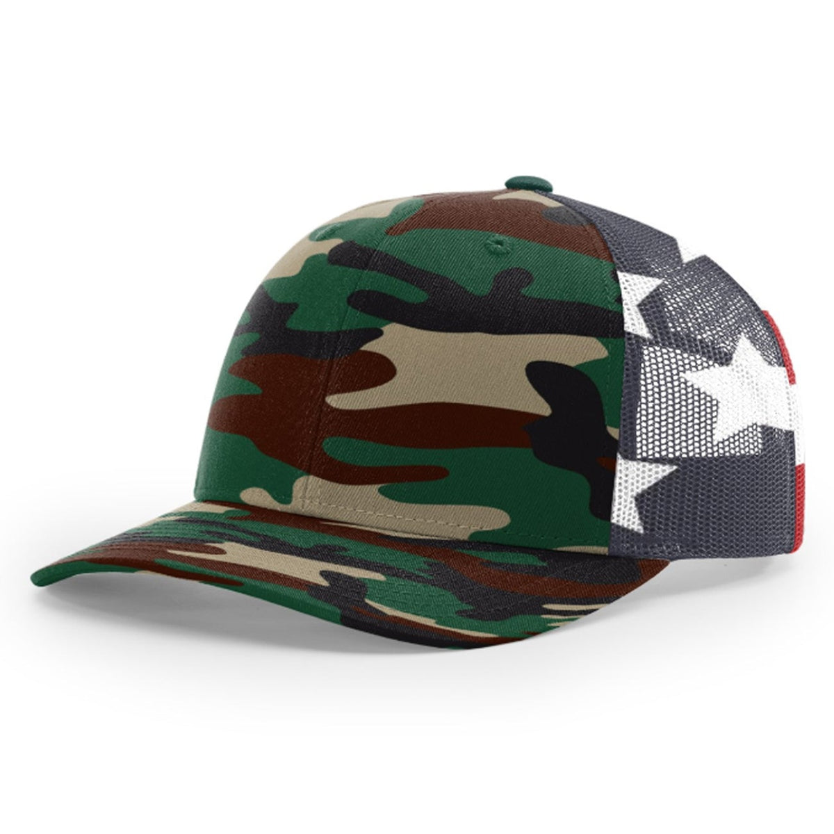 Richardson 112PM Printed Mesh Back Trucker Cap Snapback Hat - Blank - Signature Edition