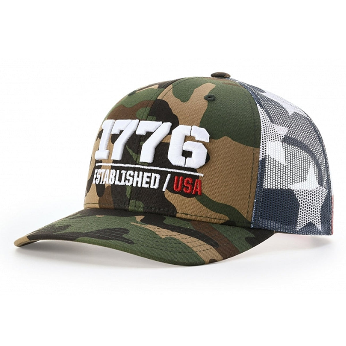 Richardson 112PM Printed Mesh Back Trucker Cap Snapback Hat - Blank - Signature Edition