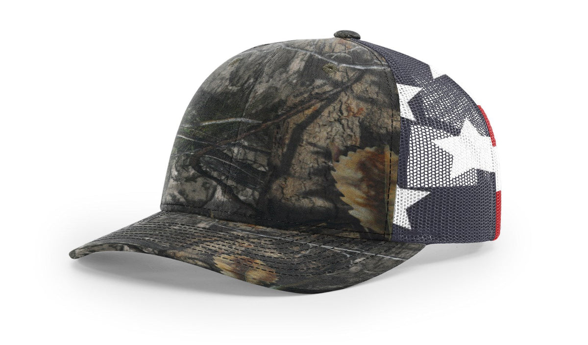 Richardson 112PM Printed Mesh Back Trucker Cap Snapback Hat - Blank - Signature Edition