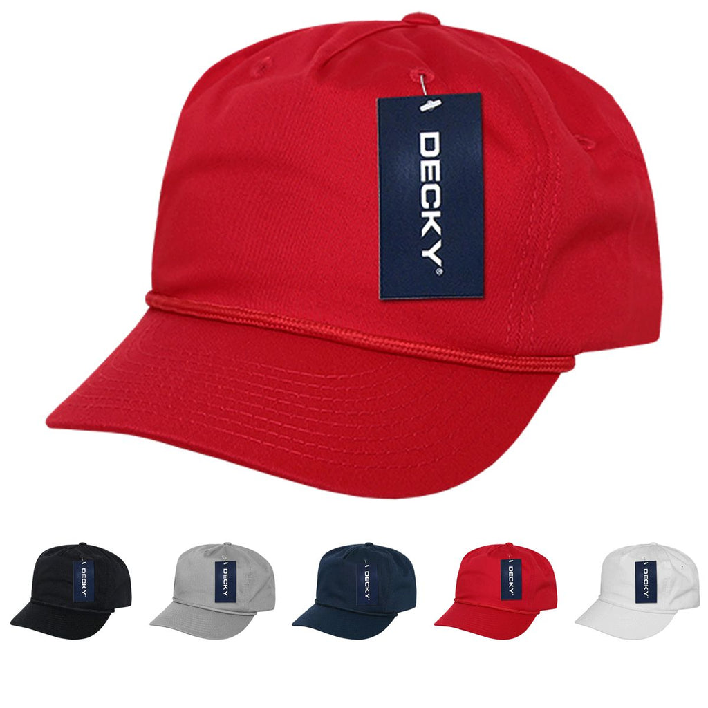 Decky 252 Classic 5-Panel Golf Cap with Rope - Blank - Signature Edition