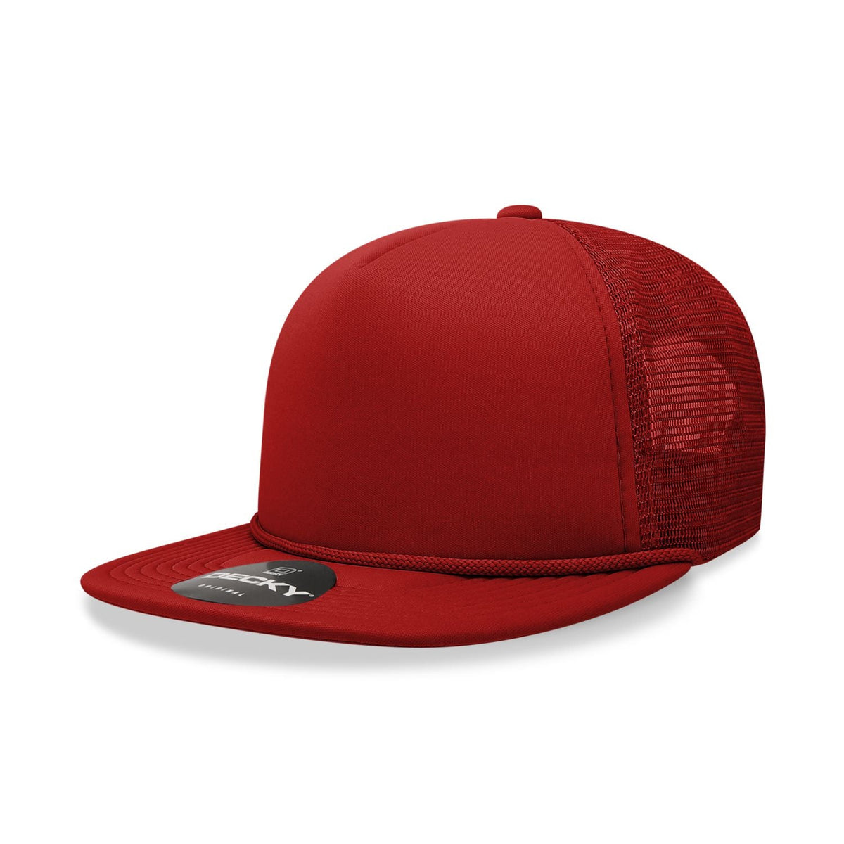 Decky 6026 Classic 5 Panel Foam Trucker Cap Flat Bill Hat - Blank - Signature Edition