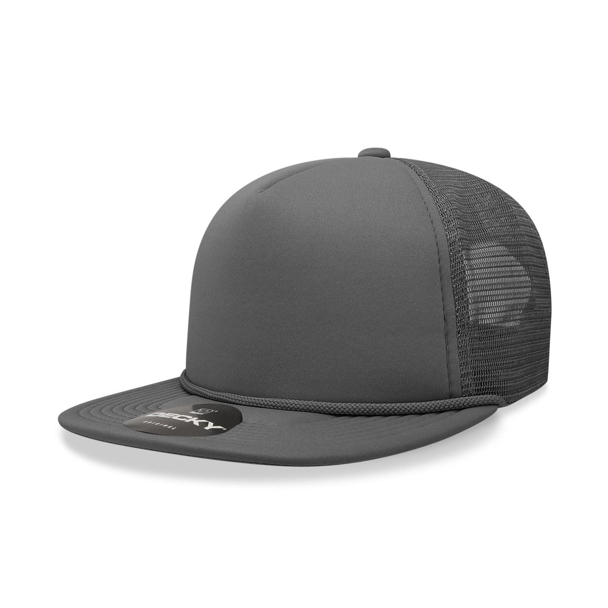 Decky 6026 Classic 5 Panel Foam Trucker Cap Flat Bill Hat - Blank - Signature Edition