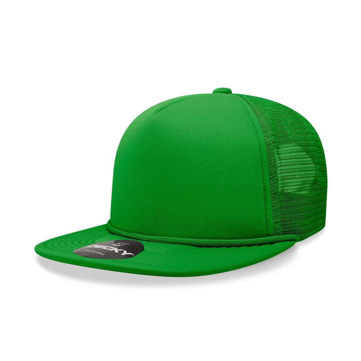 Decky 6026 Classic 5 Panel Foam Trucker Cap Flat Bill Hat - Blank - Signature Edition
