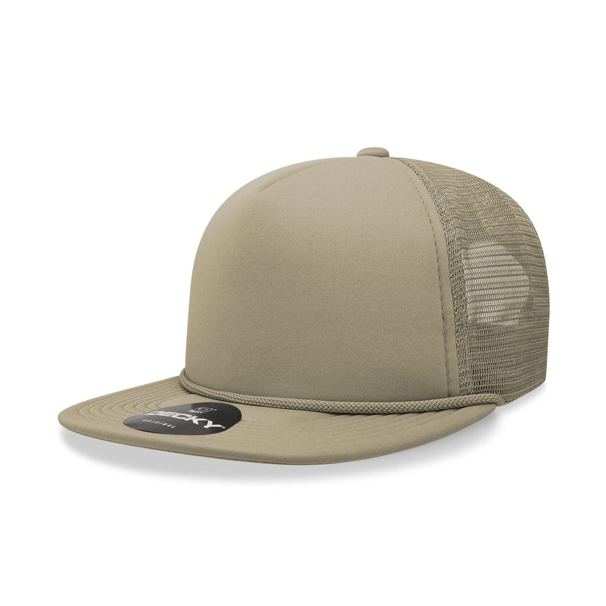 Decky 6026 Classic 5 Panel Foam Trucker Cap Flat Bill Hat - Blank - Signature Edition