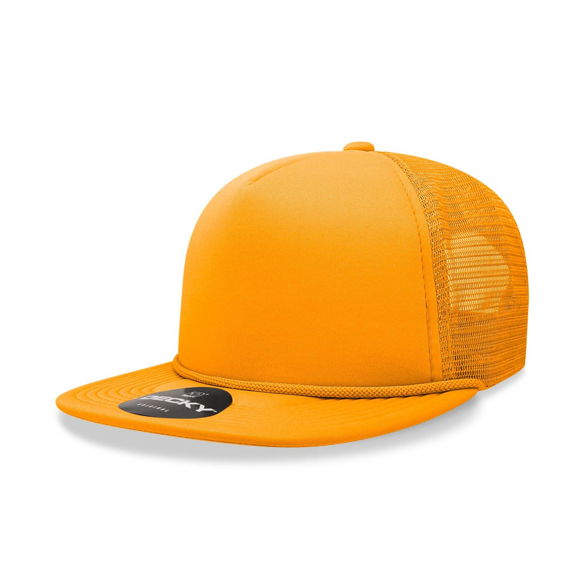 Decky 6026 Classic 5 Panel Foam Trucker Cap Flat Bill Hat - Blank - Signature Edition