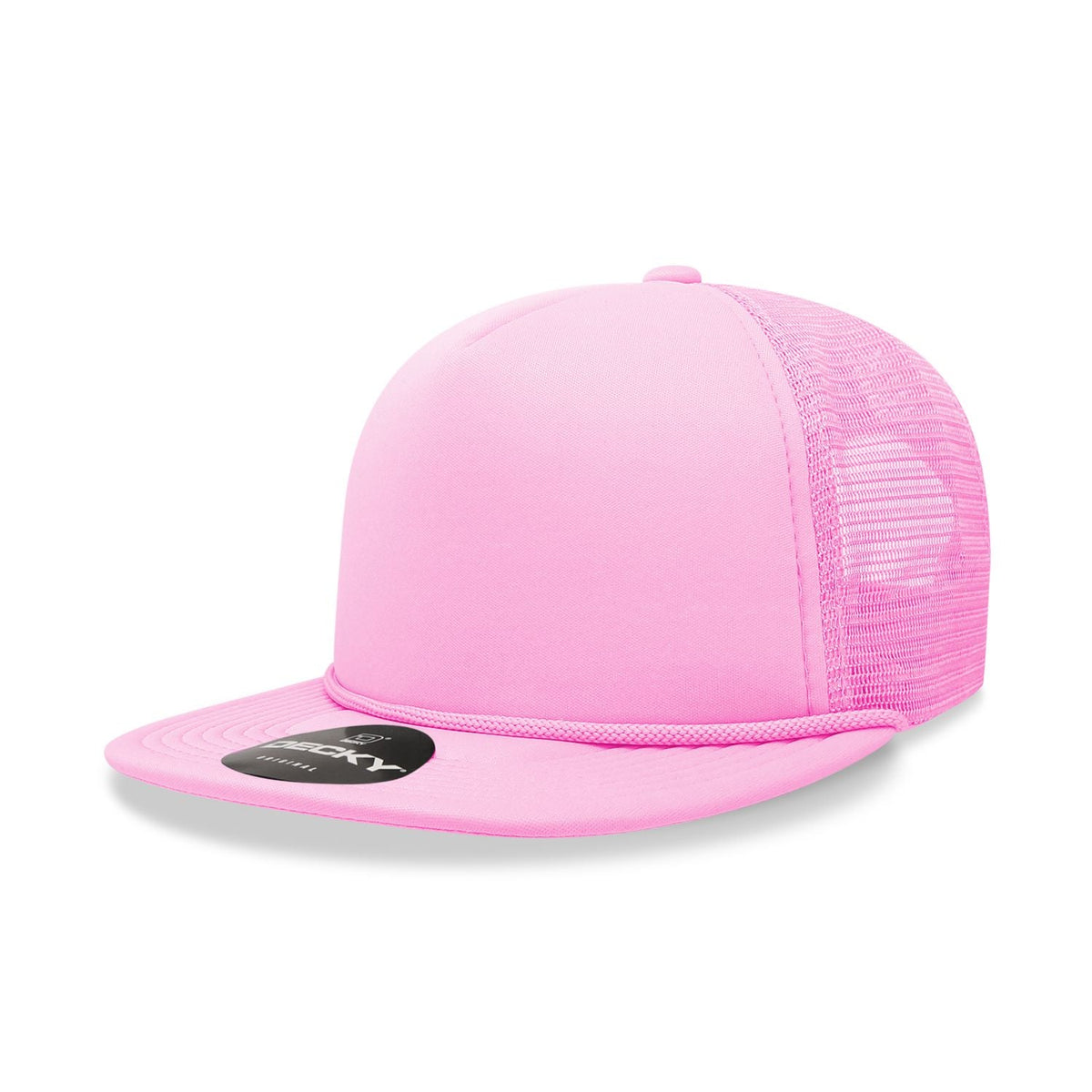 Decky 6026 Classic 5 Panel Foam Trucker Cap Flat Bill Hat - Blank - Signature Edition