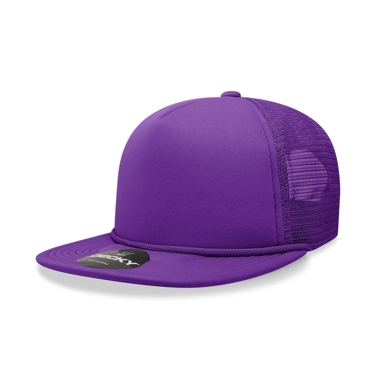Decky 6026 Classic 5 Panel Foam Trucker Cap Flat Bill Hat - Blank - Signature Edition