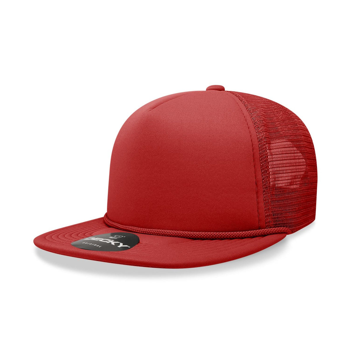 Decky 6026 Classic 5 Panel Foam Trucker Cap Flat Bill Hat - Blank - Signature Edition