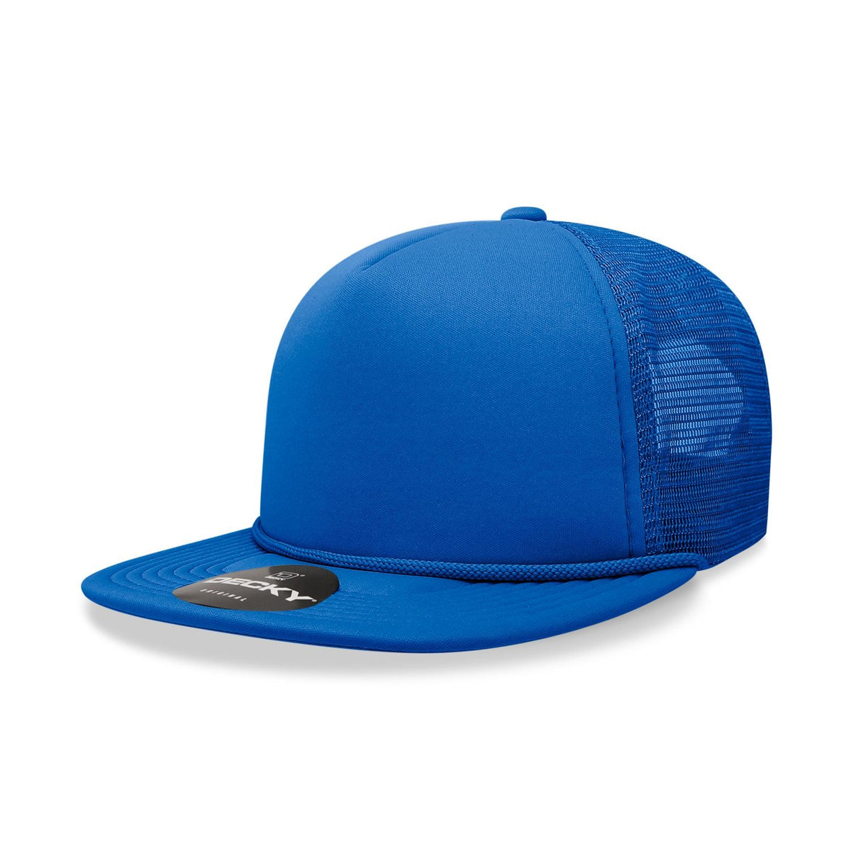 Decky 6026 Classic 5 Panel Foam Trucker Cap Flat Bill Hat - Blank - Signature Edition