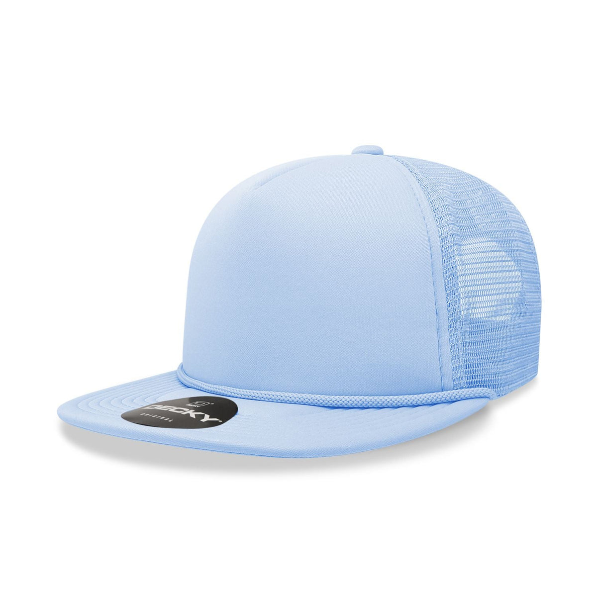 Decky 6026 Classic 5 Panel Foam Trucker Cap Flat Bill Hat - Blank - Signature Edition