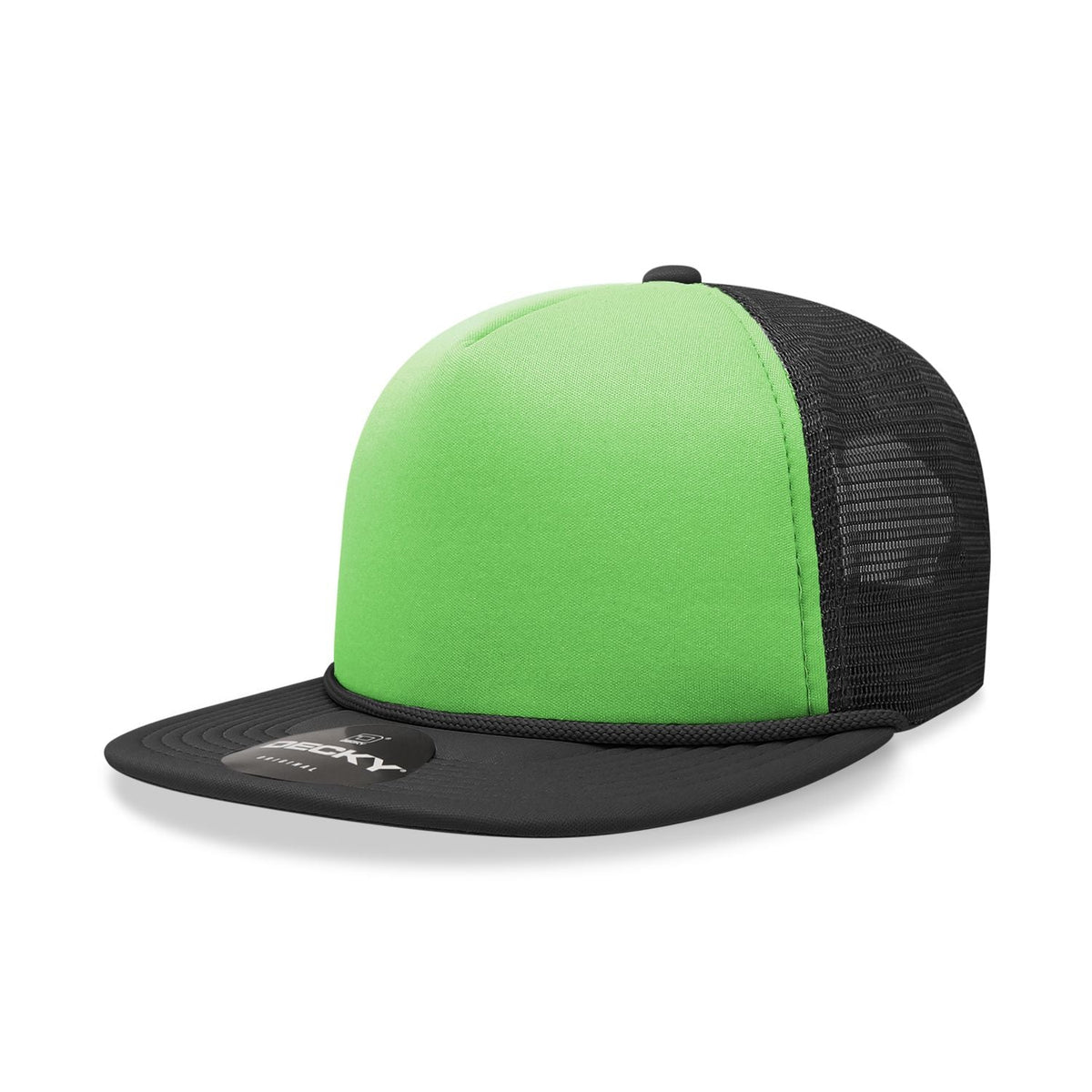 Decky 6026 Classic 5 Panel Foam Trucker Cap Flat Bill Hat - Blank - Signature Edition
