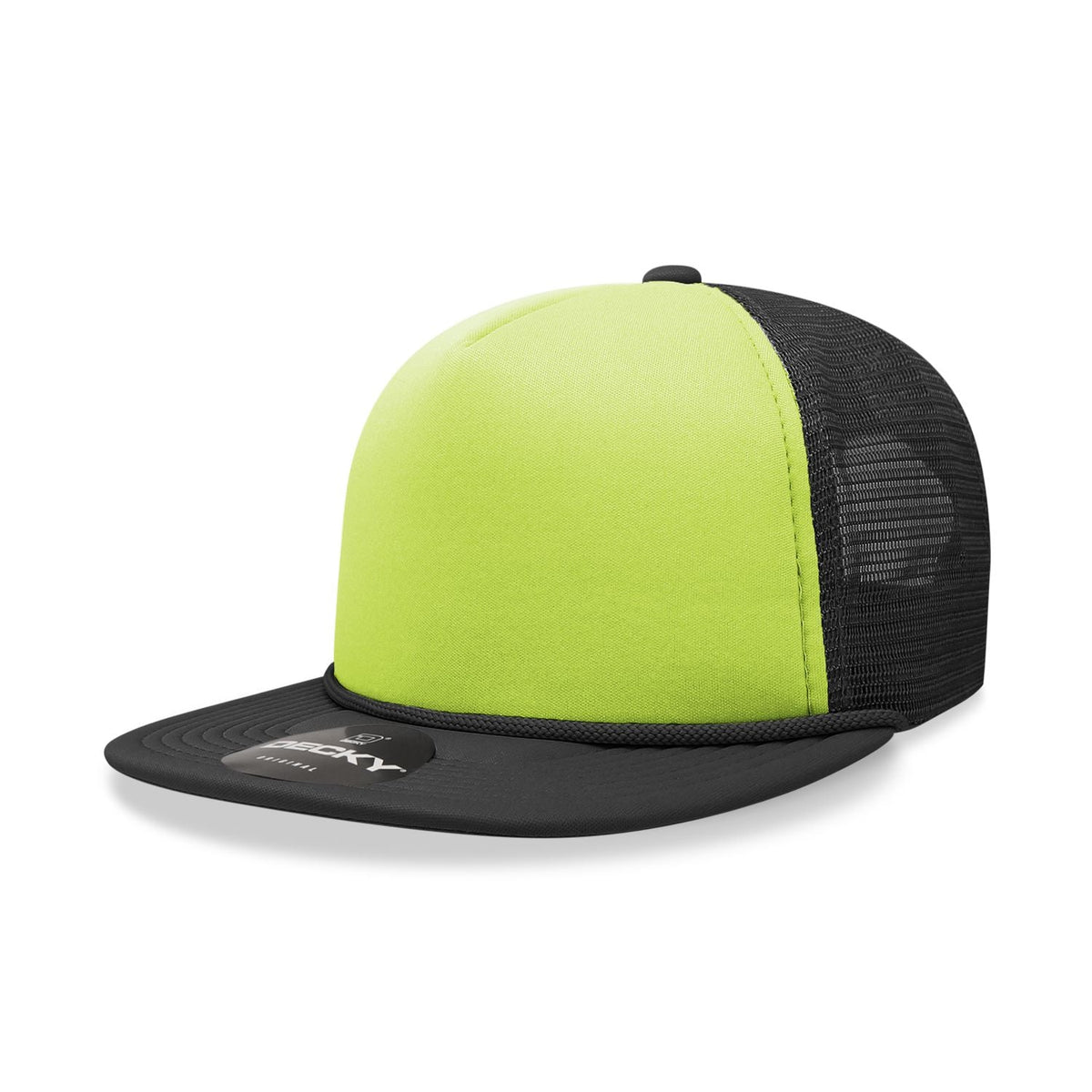 Decky 6026 Classic 5 Panel Foam Trucker Cap Flat Bill Hat - Blank - Signature Edition