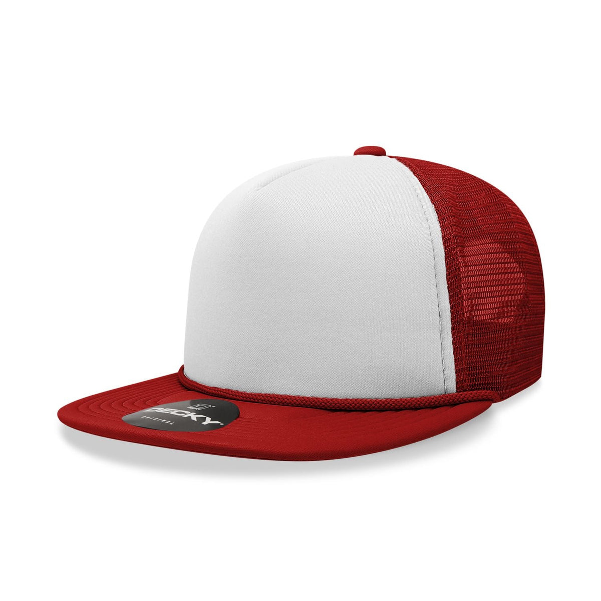 Decky 6026 Classic 5 Panel Foam Trucker Cap Flat Bill Hat - Blank - Signature Edition