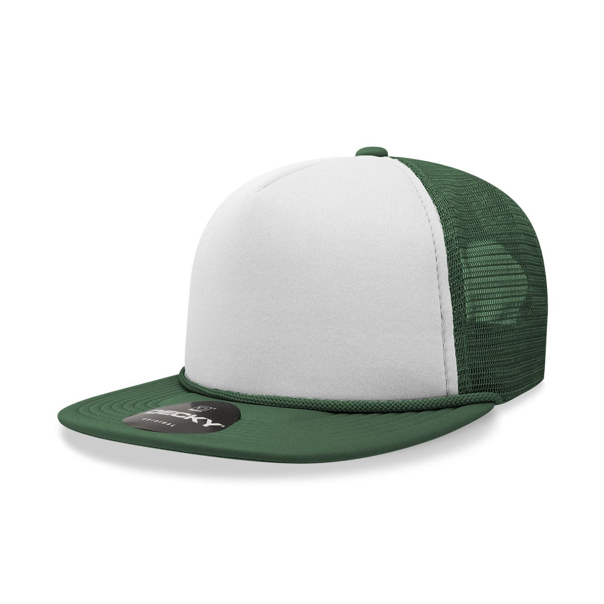 Decky 6026 Classic 5 Panel Foam Trucker Cap Flat Bill Hat - Blank - Signature Edition