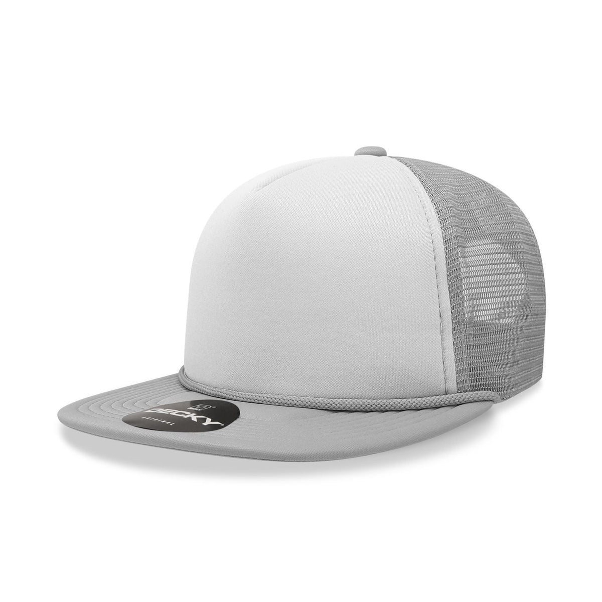 Decky 6026 Classic 5 Panel Foam Trucker Cap Flat Bill Hat - Blank - Signature Edition