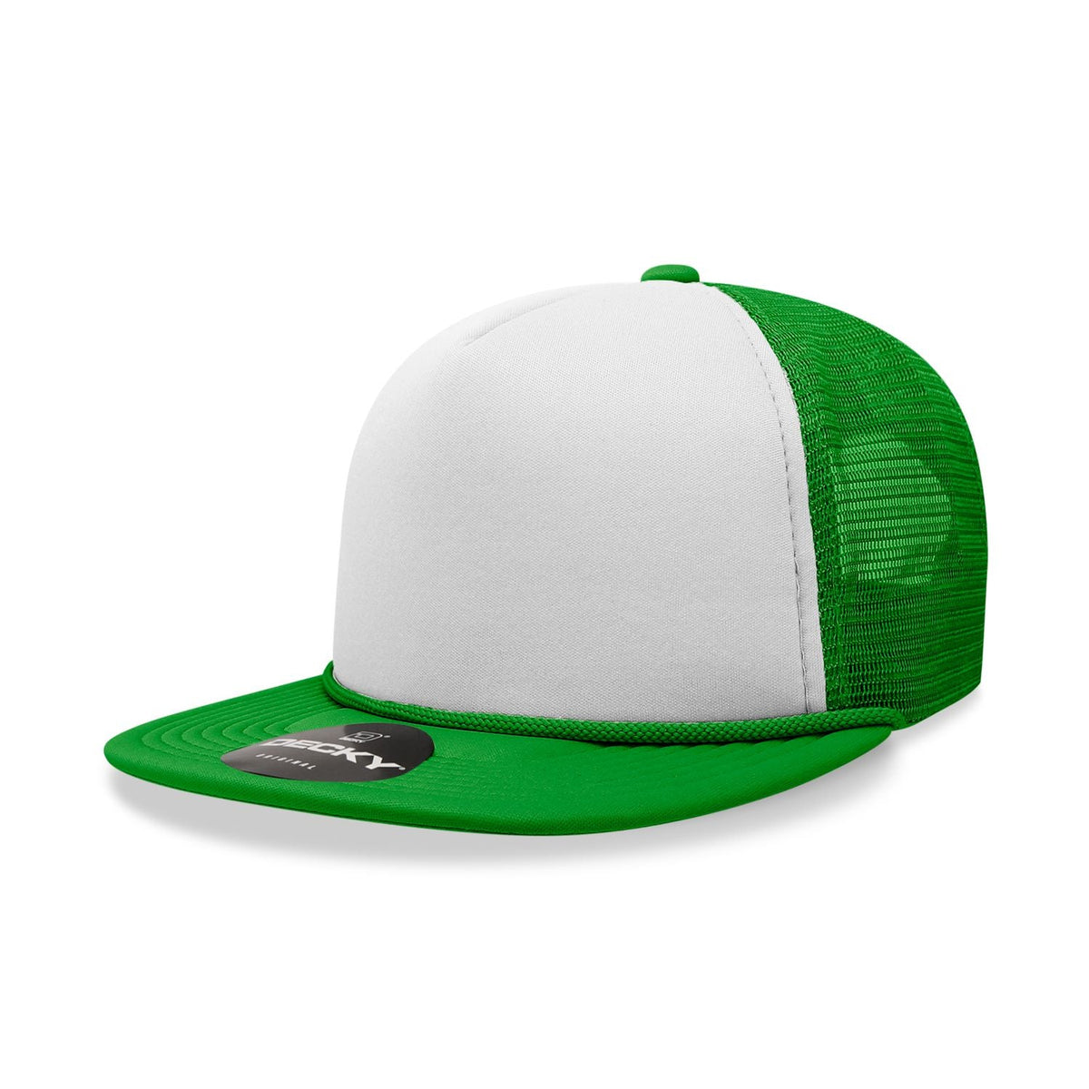 Decky 6026 Classic 5 Panel Foam Trucker Cap Flat Bill Hat - Blank - Signature Edition