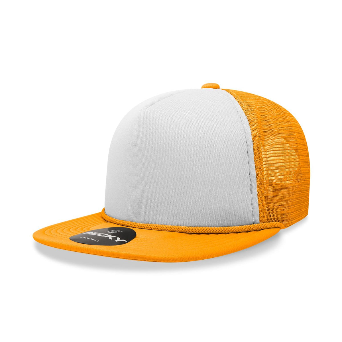 Decky 6026 Classic 5 Panel Foam Trucker Cap Flat Bill Hat - Blank - Signature Edition