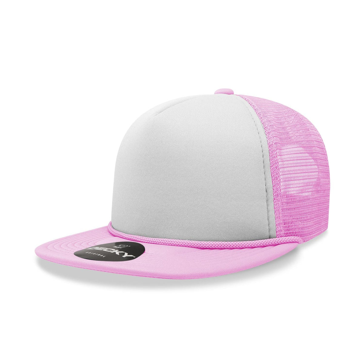 Decky 6026 Classic 5 Panel Foam Trucker Cap Flat Bill Hat - Blank - Signature Edition