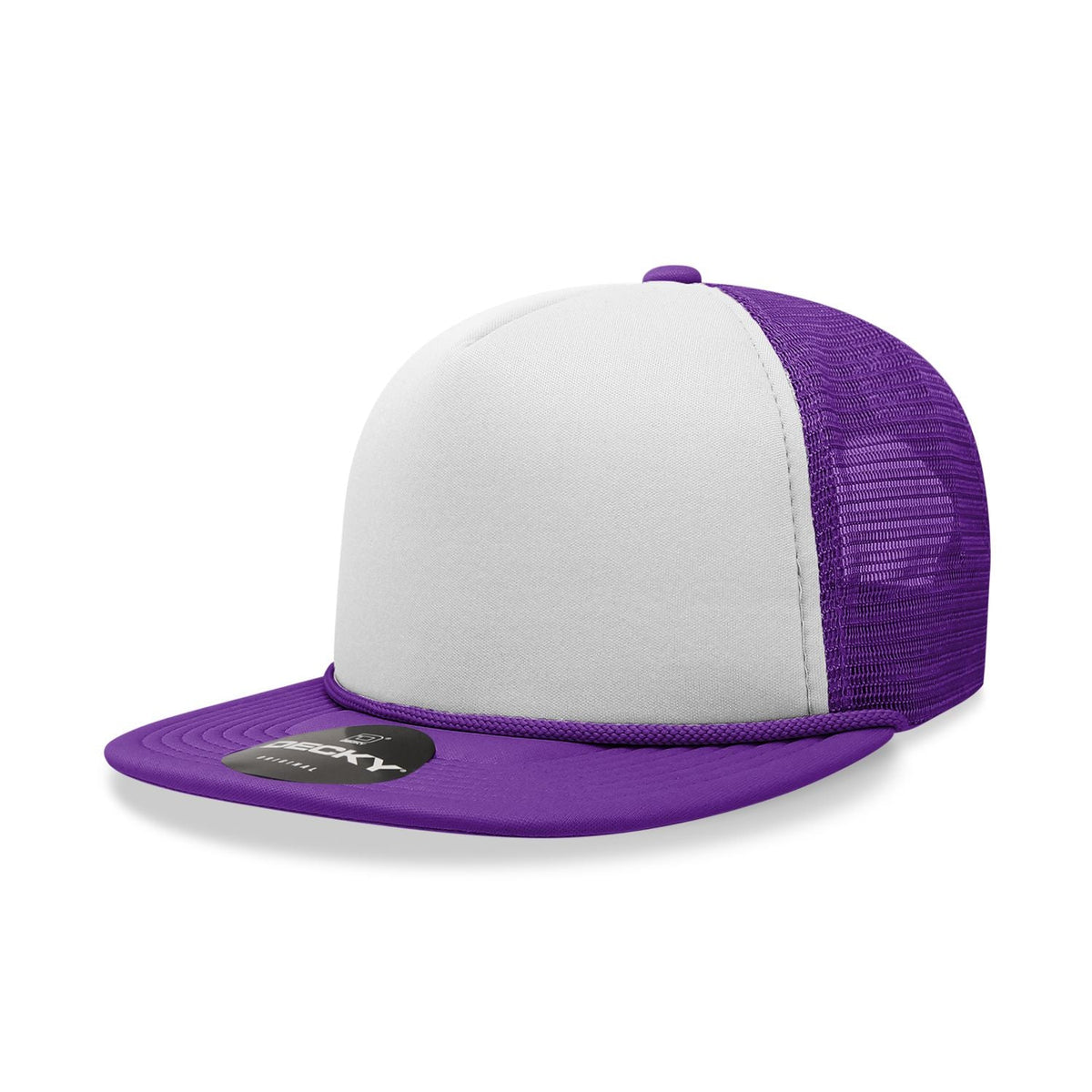 Decky 6026 Classic 5 Panel Foam Trucker Cap Flat Bill Hat - Blank - Signature Edition