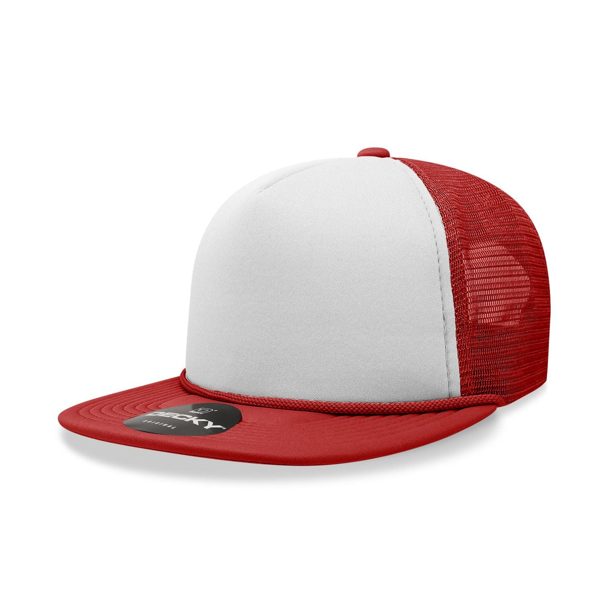 Decky 6026 Classic 5 Panel Foam Trucker Cap Flat Bill Hat - Blank - Signature Edition
