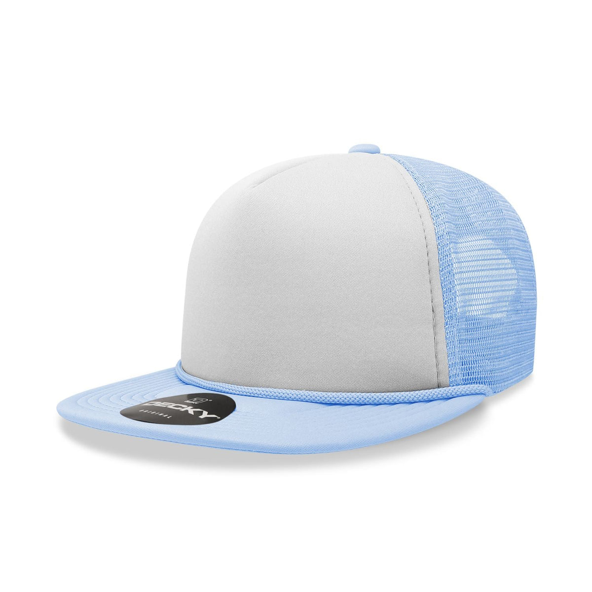 Decky 6026 Classic 5 Panel Foam Trucker Cap Flat Bill Hat - Blank - Signature Edition