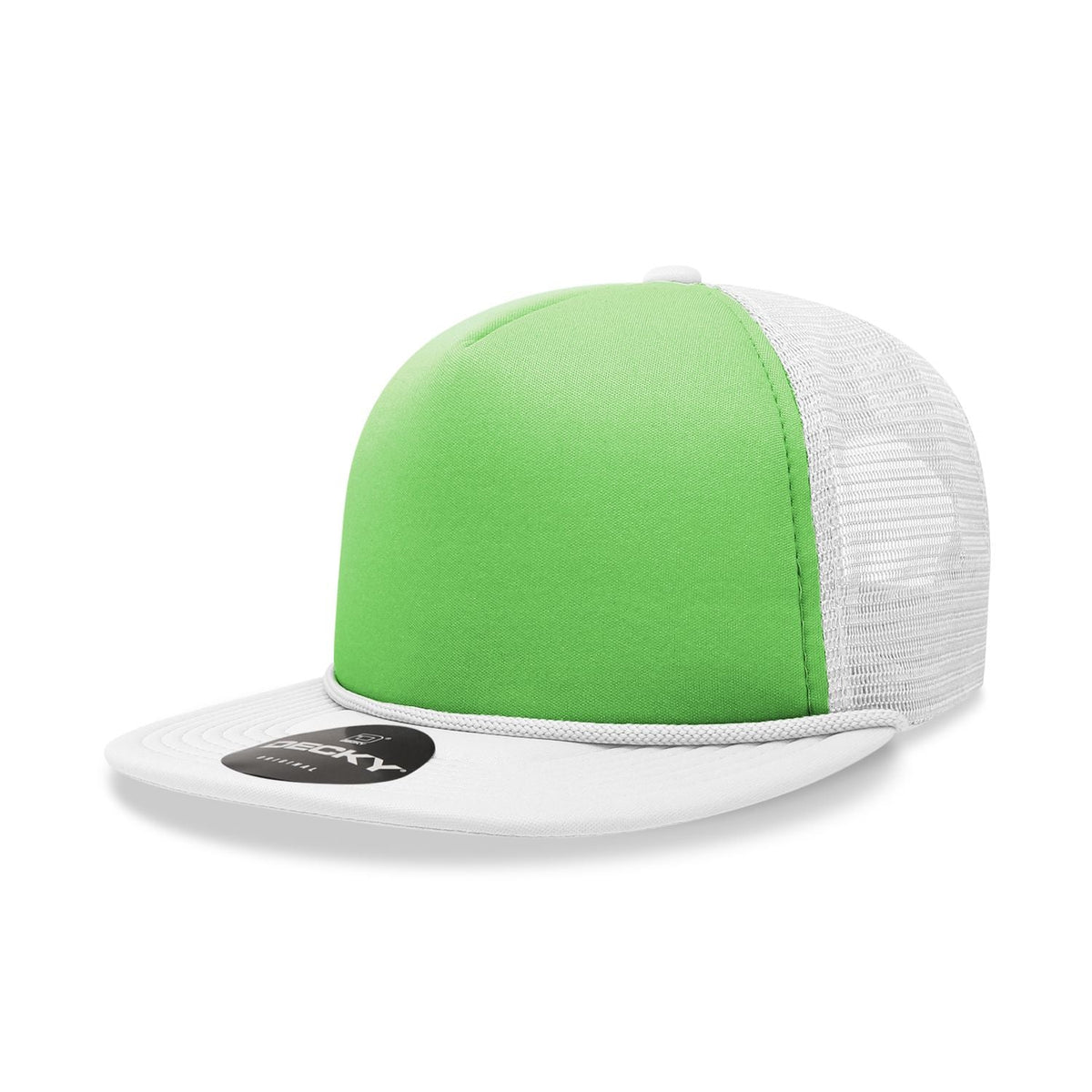 Decky 6026 Classic 5 Panel Foam Trucker Cap Flat Bill Hat - Blank - Signature Edition