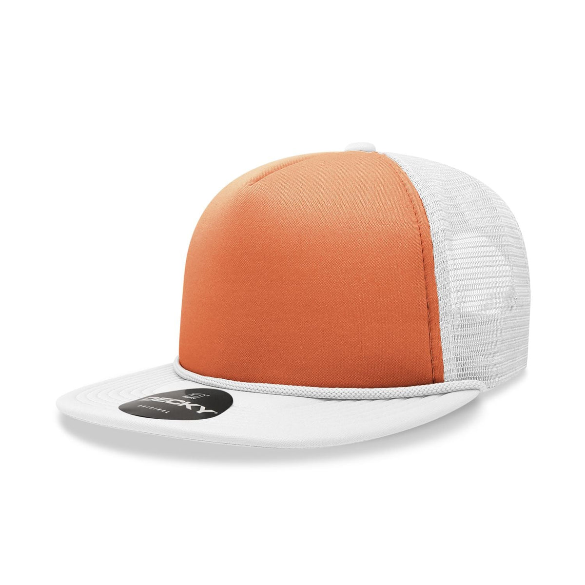 Decky 6026 Classic 5 Panel Foam Trucker Cap Flat Bill Hat - Blank - Signature Edition
