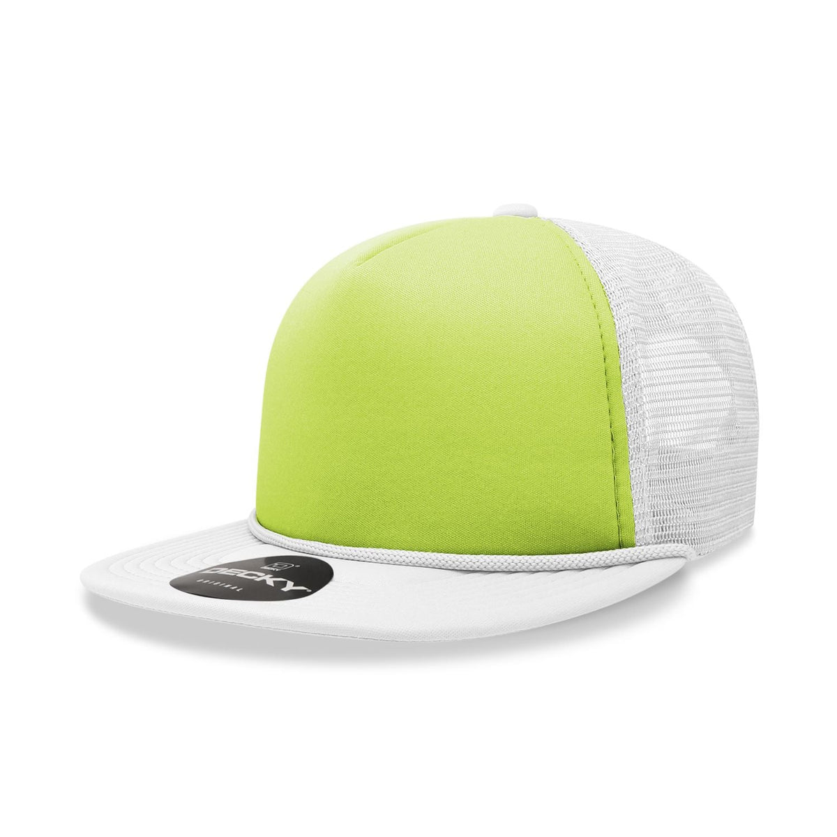 Decky 6026 Classic 5 Panel Foam Trucker Cap Flat Bill Hat - Blank - Signature Edition