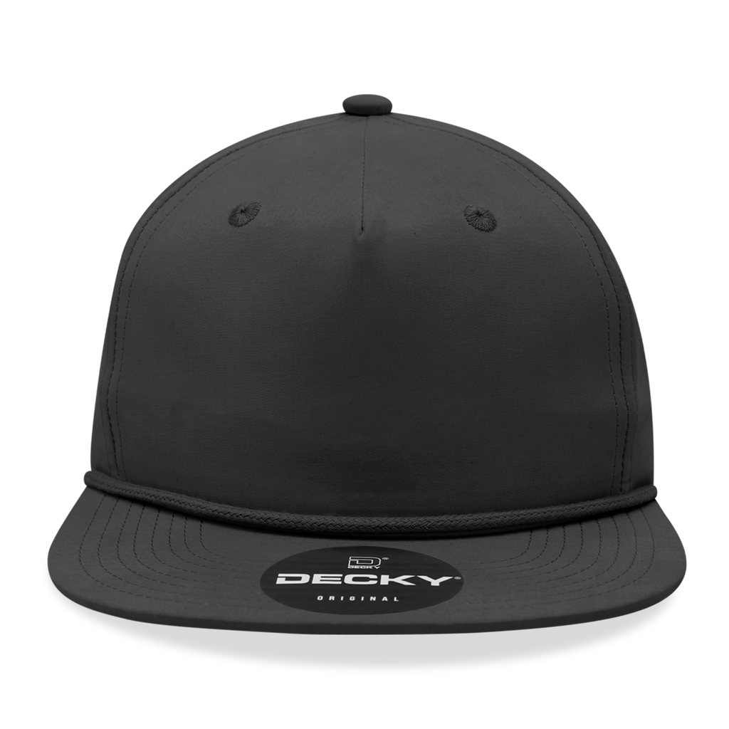 Decky 6032 Classic Rope Hat 5 Panel Flat Bill Cap Snapback - Blank - Signature Edition