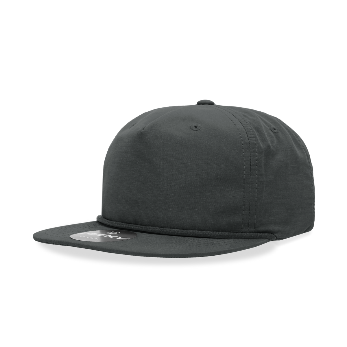Decky 6032 Classic Rope Hat 5 Panel Flat Bill Cap Snapback - Blank - Signature Edition