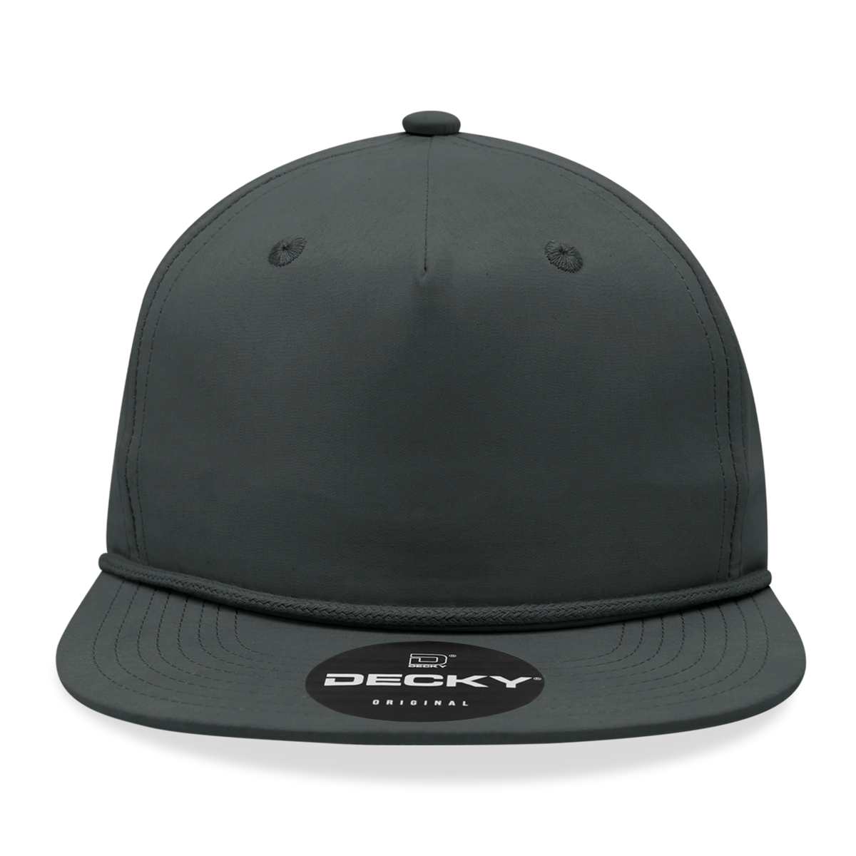 Decky 6032 Classic Rope Hat 5 Panel Flat Bill Cap Snapback - Blank - Signature Edition