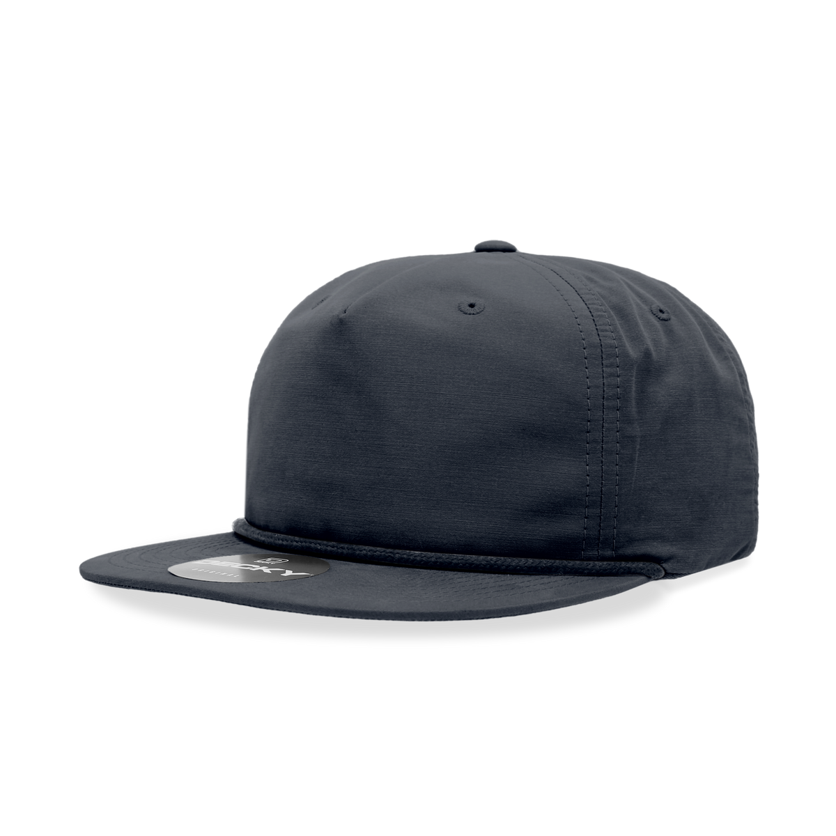 Decky 6032 Classic Rope Hat 5 Panel Flat Bill Cap Snapback - Blank - Signature Edition