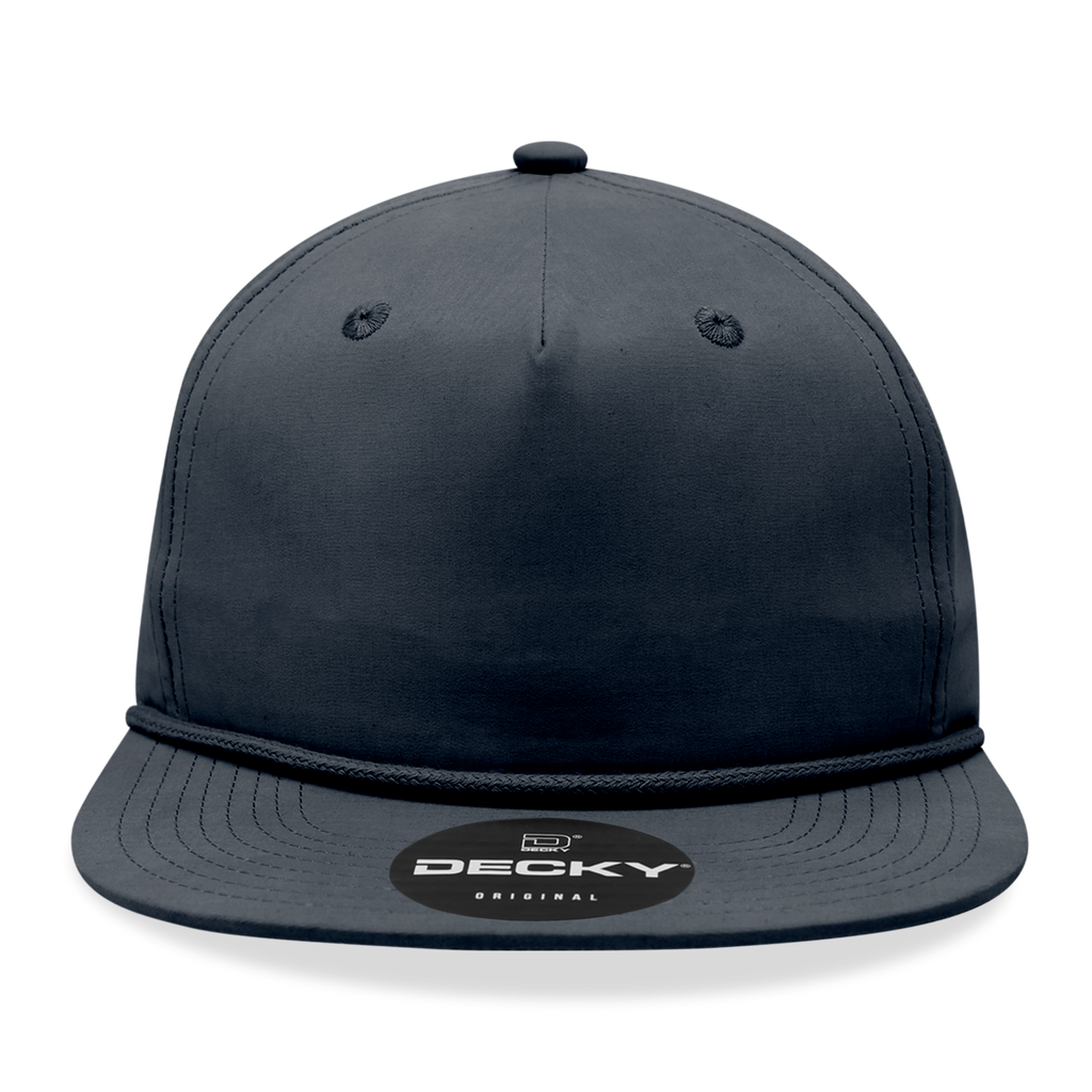Decky 6032 Classic Rope Hat 5 Panel Flat Bill Cap Snapback - Blank - Signature Edition