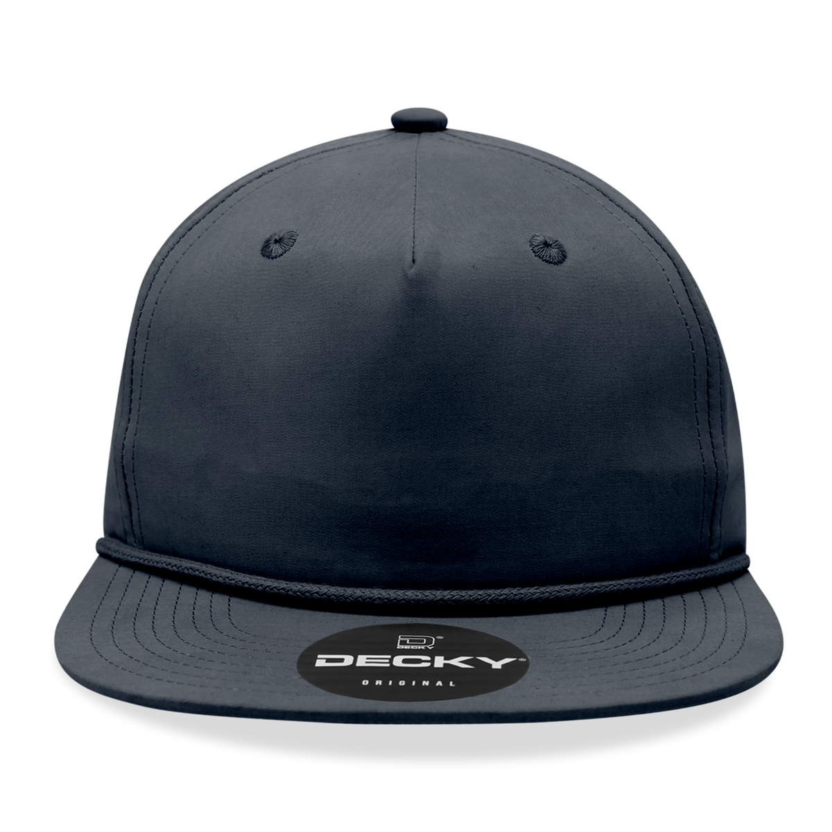Decky 6032 Classic Rope Hat 5 Panel Flat Bill Cap Snapback - Blank - Signature Edition