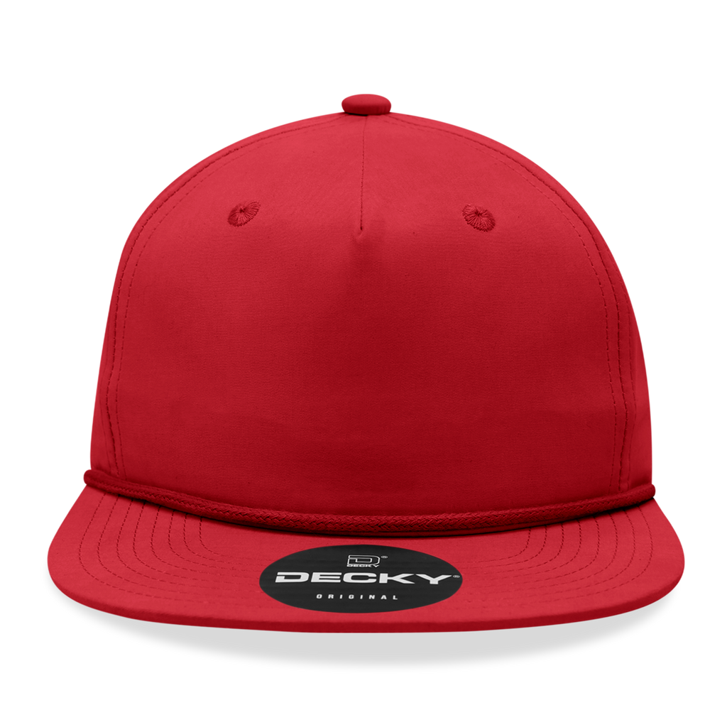 Decky 6032 Classic Rope Hat 5 Panel Flat Bill Cap Snapback - Blank - Signature Edition
