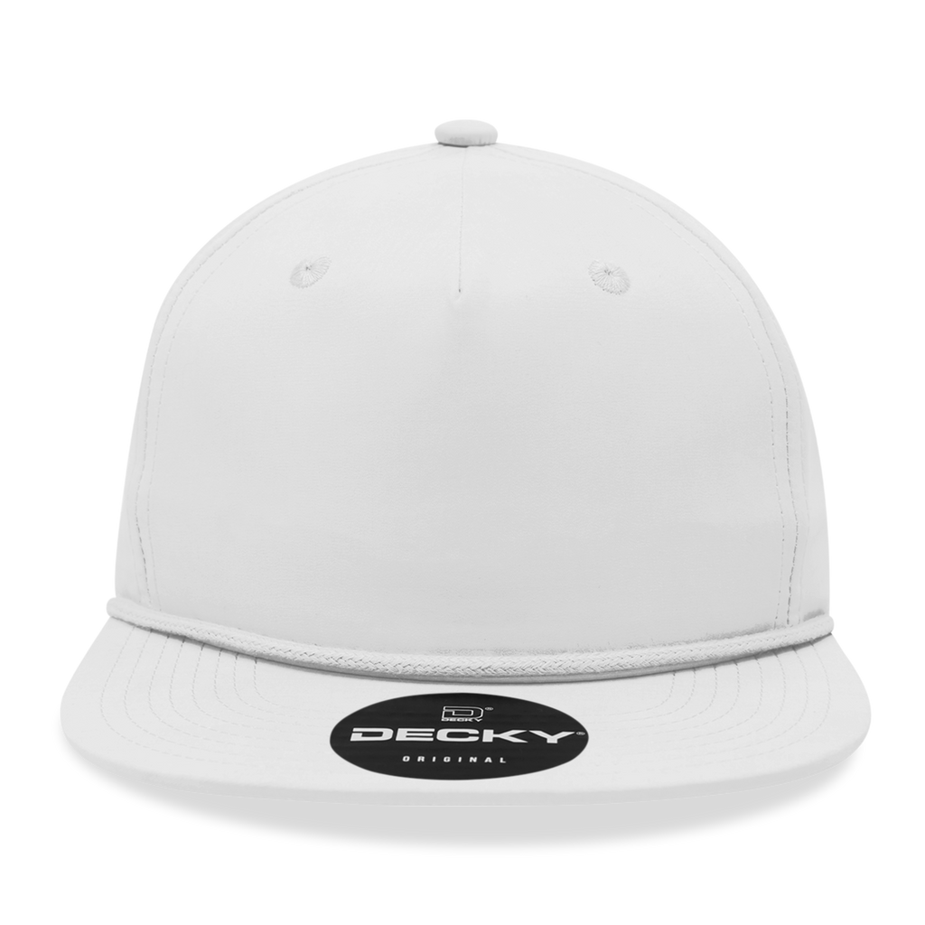 Decky 6032 Classic Rope Hat 5 Panel Flat Bill Cap Snapback - Blank - Signature Edition
