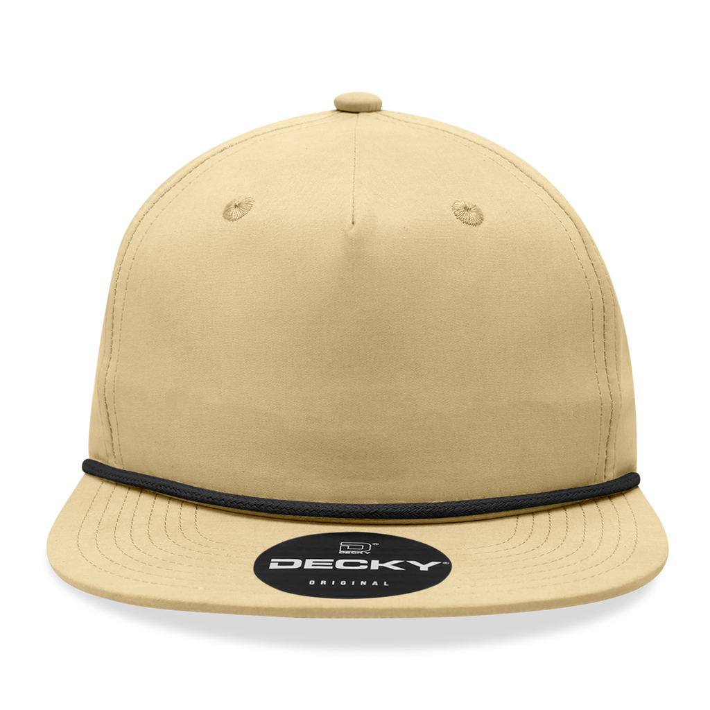 Decky 6032 Classic Rope Hat 5 Panel Flat Bill Cap Snapback - Blank - Signature Edition