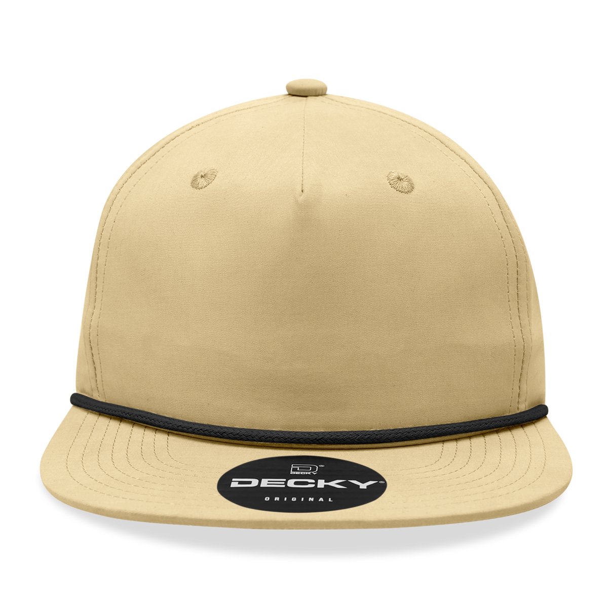 Decky 6032 Classic Rope Hat 5 Panel Flat Bill Cap Snapback - Blank - Signature Edition