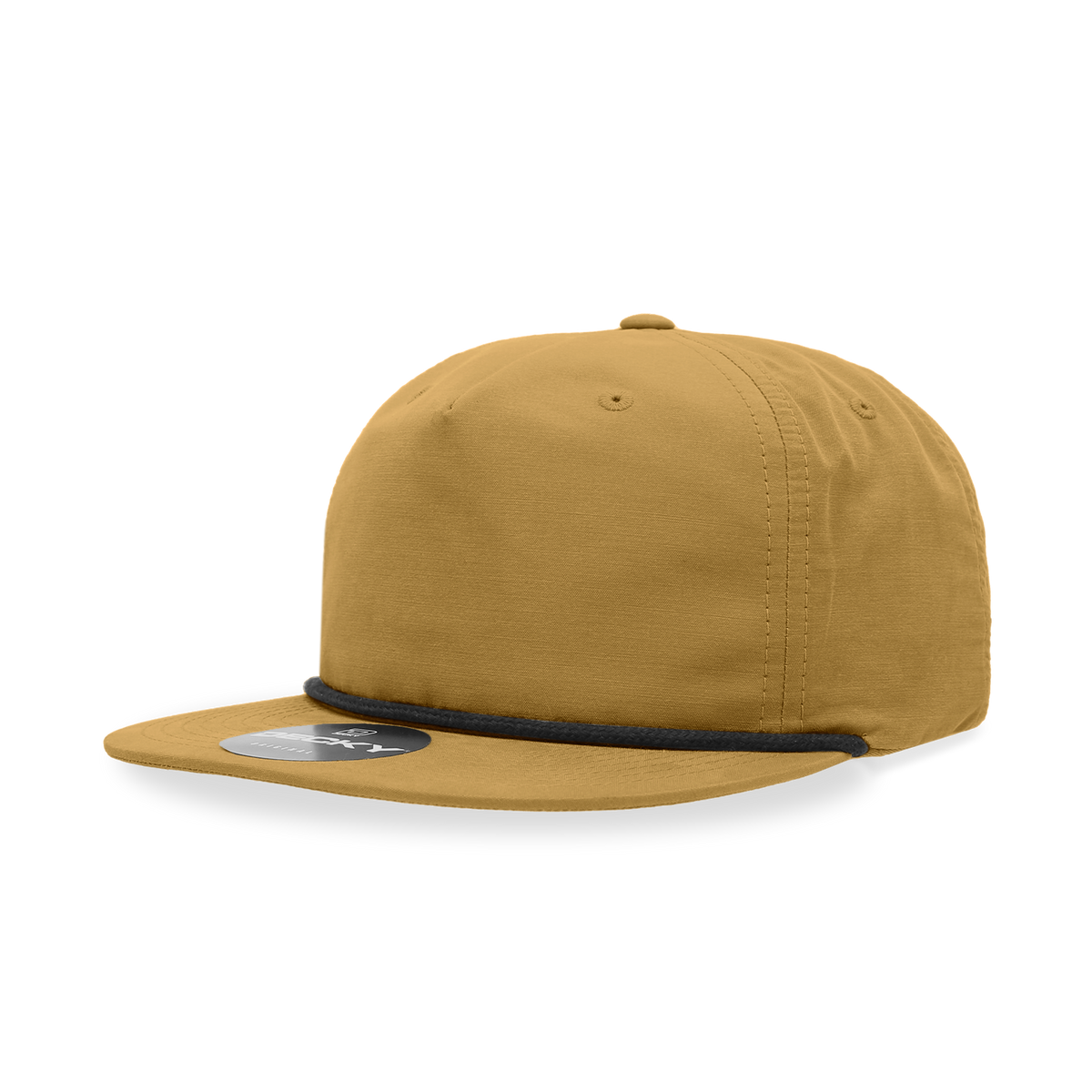 Decky 6032 Classic Rope Hat 5 Panel Flat Bill Cap Snapback - Blank - Signature Edition