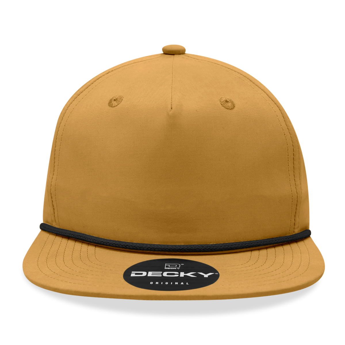 Decky 6032 Classic Rope Hat 5 Panel Flat Bill Cap Snapback - Blank - Signature Edition