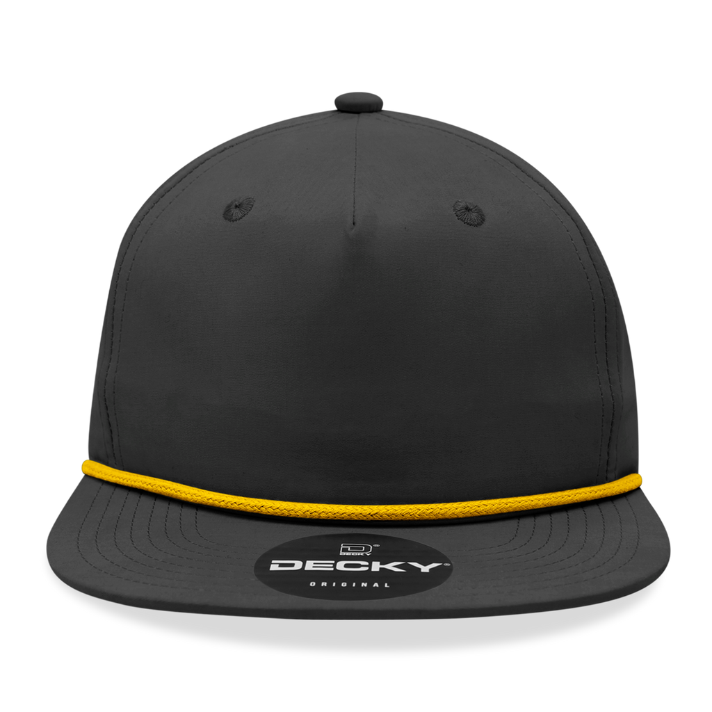 Decky 6032 Classic Rope Hat 5 Panel Flat Bill Cap Snapback - Blank - Signature Edition