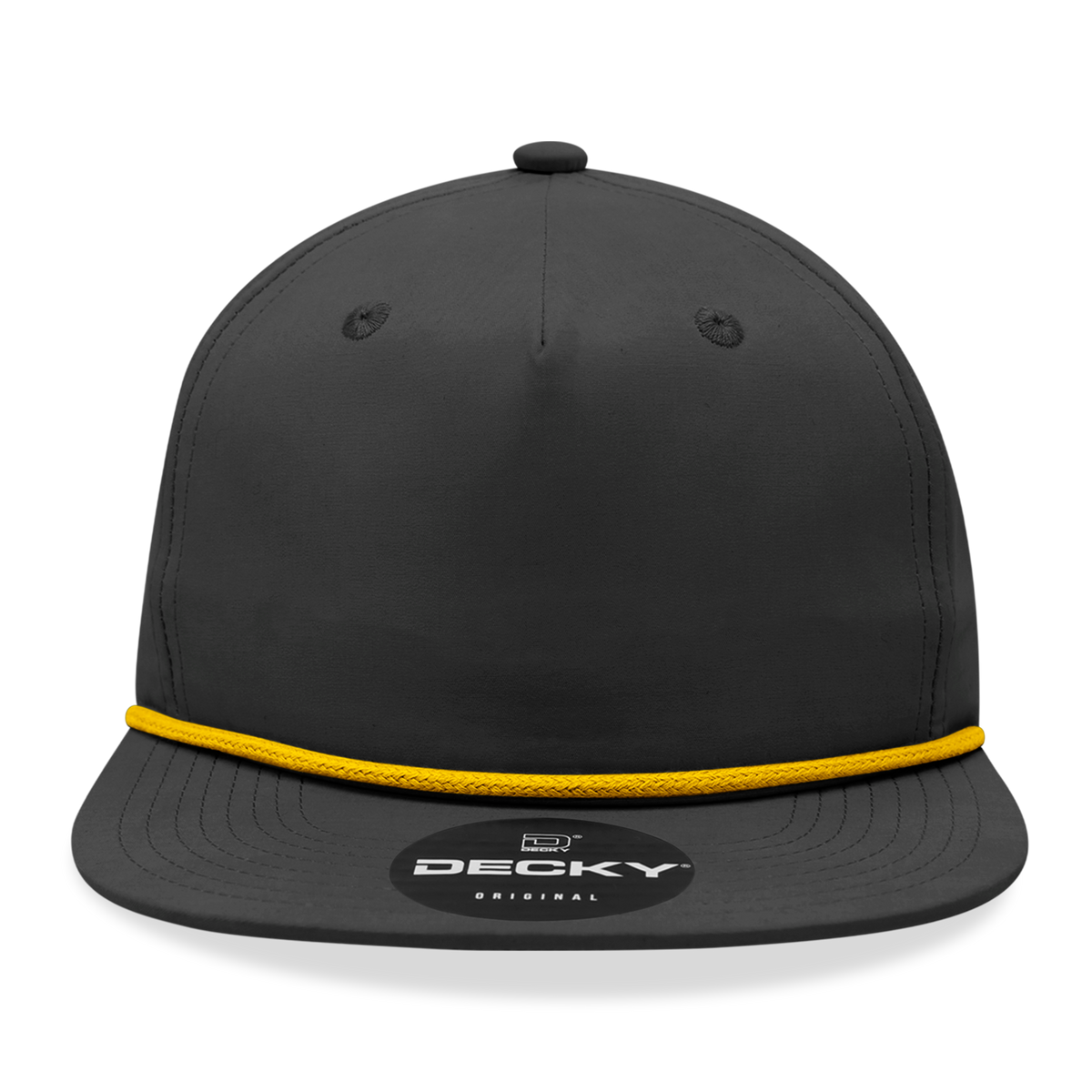 Decky 6032 Classic Rope Hat 5 Panel Flat Bill Cap Snapback - Blank - Signature Edition