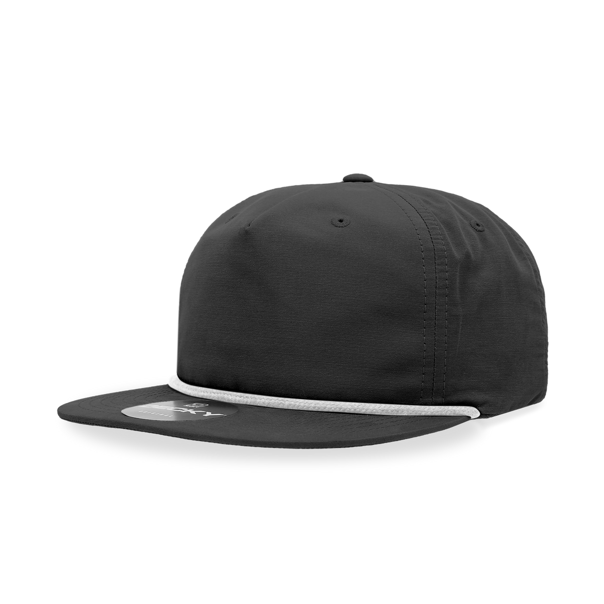 Decky 6032 Classic Rope Hat 5 Panel Flat Bill Cap Snapback - Blank - Signature Edition