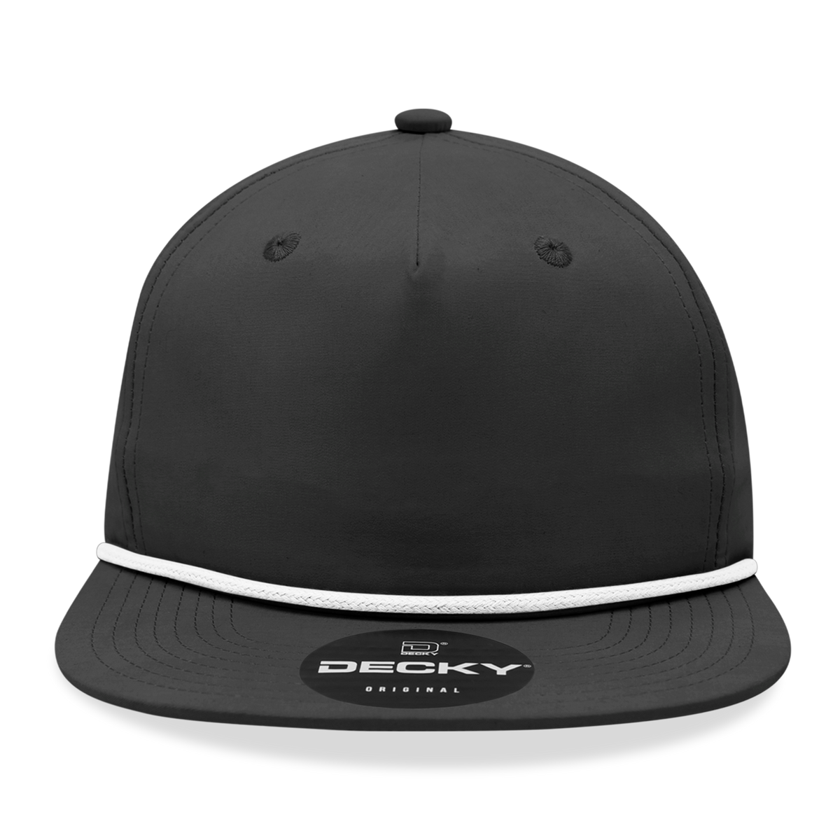 Decky 6032 Classic Rope Hat 5 Panel Flat Bill Cap Snapback - Blank - Signature Edition