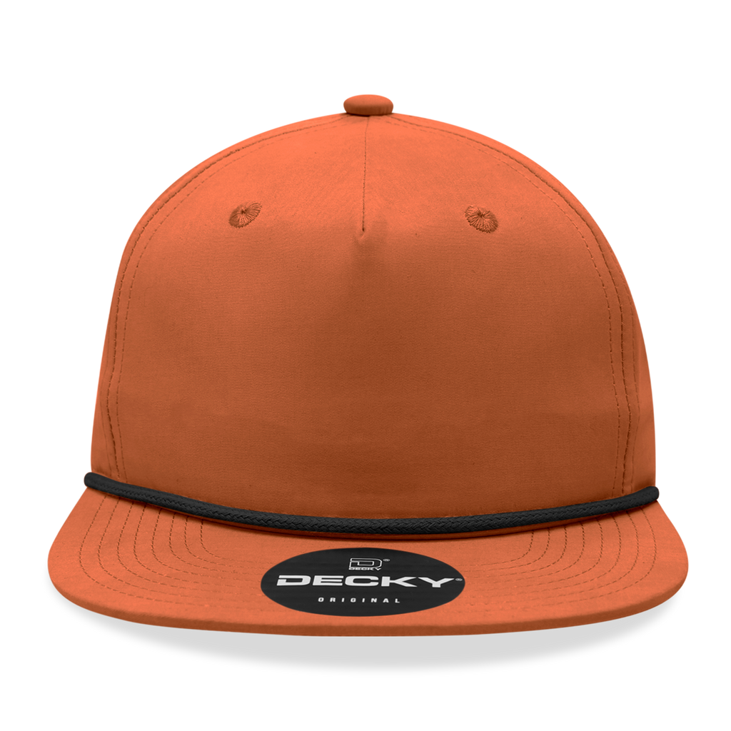 Decky 6032 Classic Rope Hat 5 Panel Flat Bill Cap Snapback - Blank - Signature Edition