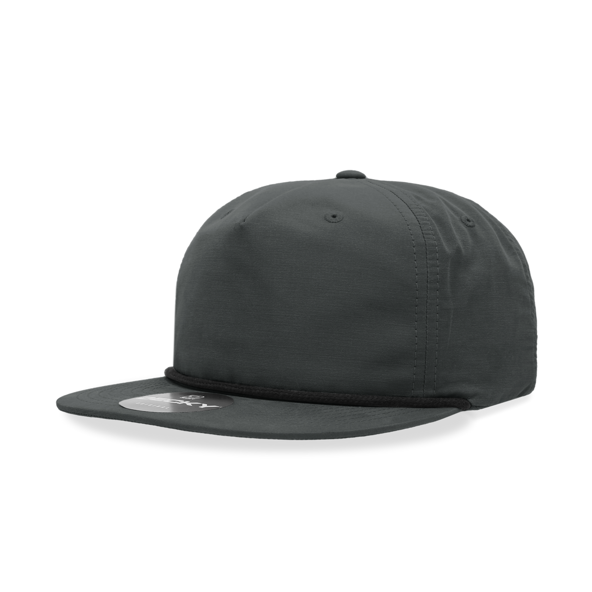 Decky 6032 Classic Rope Hat 5 Panel Flat Bill Cap Snapback - Blank - Signature Edition