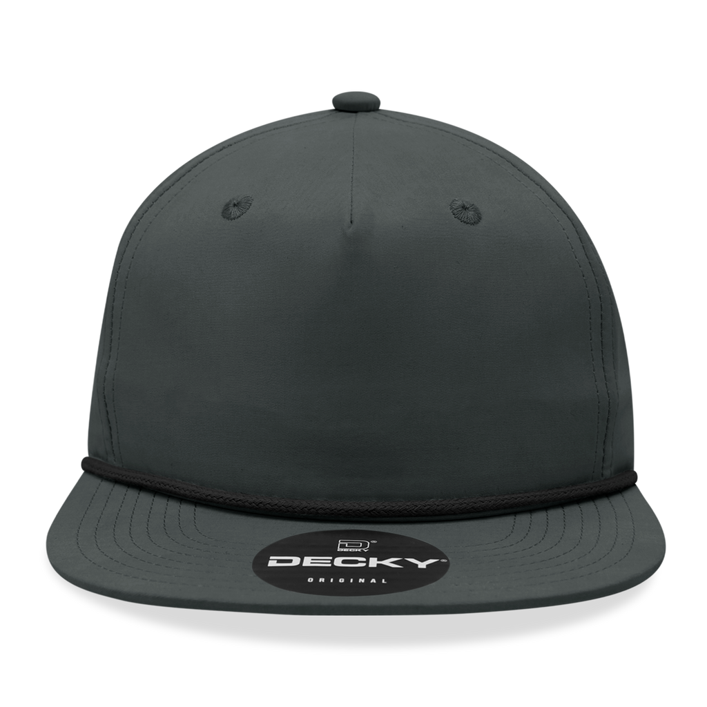 Decky 6032 Classic Rope Hat 5 Panel Flat Bill Cap Snapback - Blank - Signature Edition