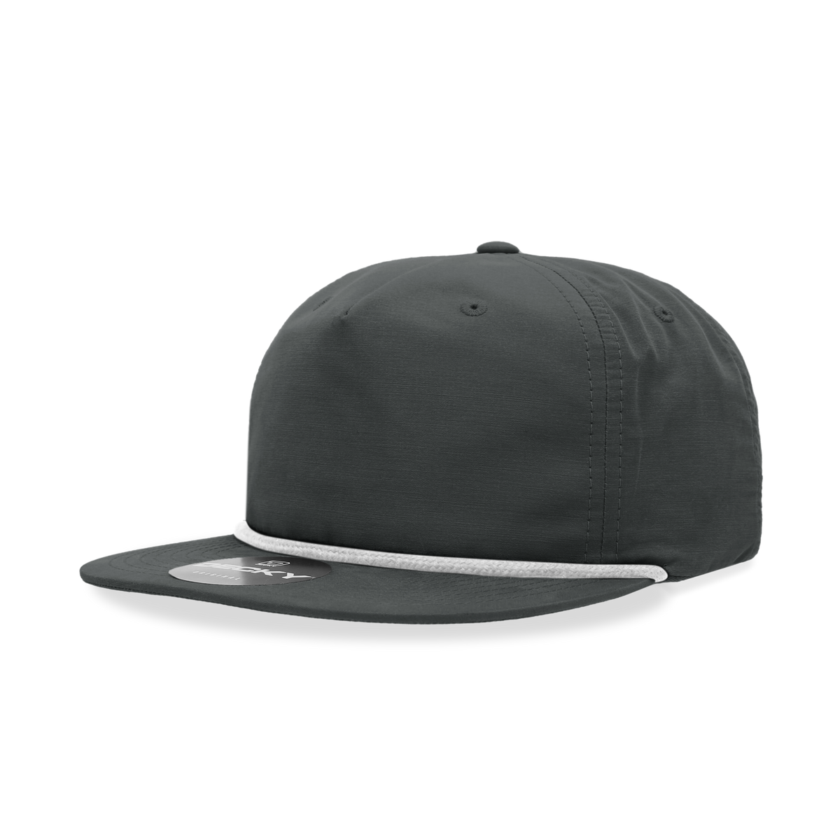 Decky 6032 Classic Rope Hat 5 Panel Flat Bill Cap Snapback - Blank - Signature Edition