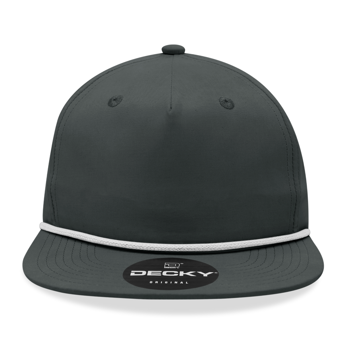 Decky 6032 Classic Rope Hat 5 Panel Flat Bill Cap Snapback - Blank - Signature Edition